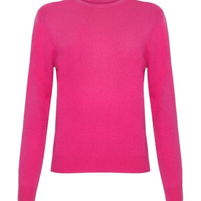 Maglione o Maglione Girocollo 100% Cashmere da Donna, Ciliegia