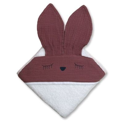 Hooded bath towel SLEEPY BUNNY Lavender