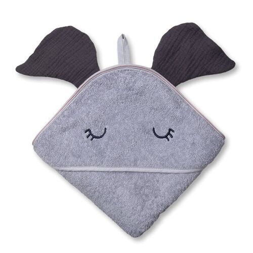 Hooded bath towel ELEPHANT Iron