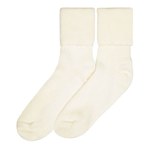Women's 100% Cashmere Socks , White