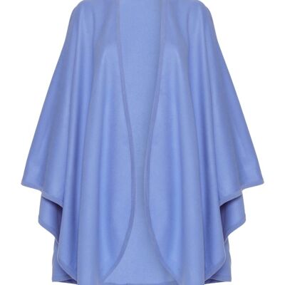 Mantella da donna in tessuto 100% cashmere, blu