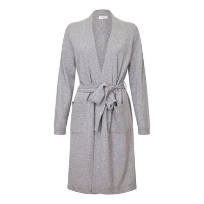 Women's 100% Pure Cashmere Dressing Gown, Grey