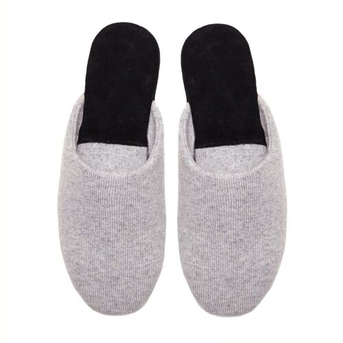 Women's 100% Pure Cashmere Winter Warm Slippers, Grey