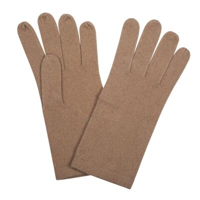 Guantes 100% Cachemira Mujer, Camel