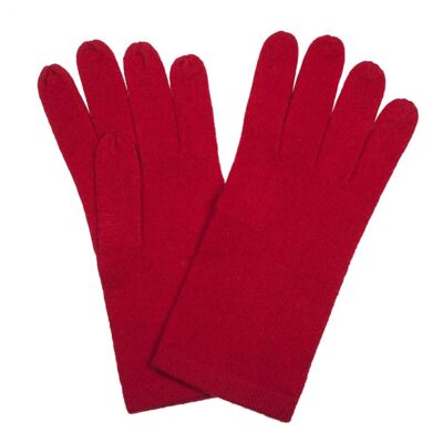 Damenhandschuhe aus 100 % Kaschmir, Rot
