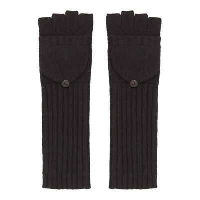 Women's 100% Cashmere Long Gloves , Black