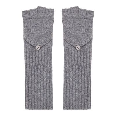 Women's 100% Cashmere Long Gloves , Grey