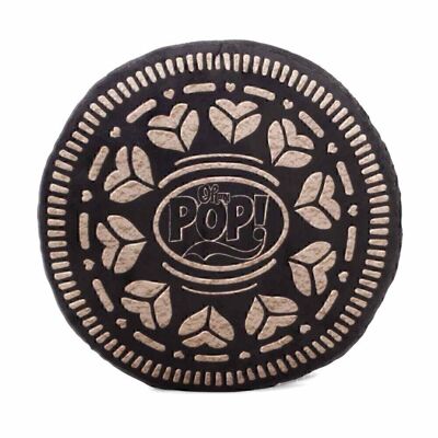 Oh My Pop! Black Cookie-Cojín Grande, Marrón