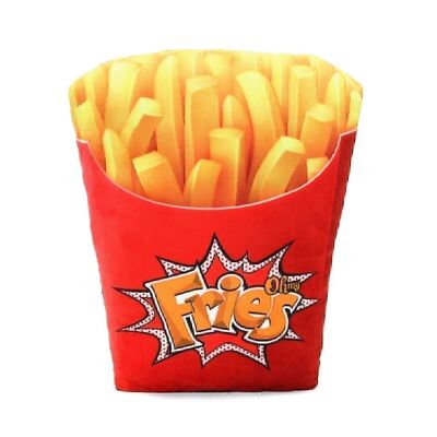 Ô mon Pop ! Grand coussin Fries, rouge