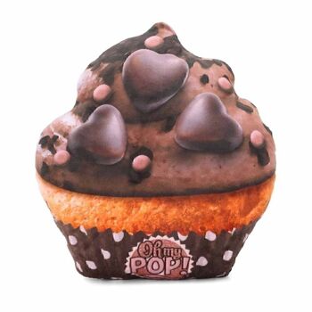 Ô mon Pop ! Petit coussin Cupcake, marron 1