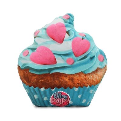 O My Pop! Cupcake II-Large Cushion, Turquoise