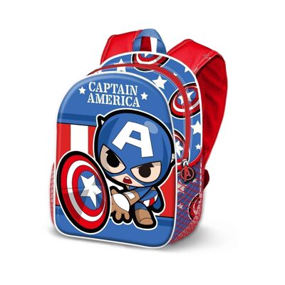 Marvel Capitán América Let's go-Mochila Basic, Azul