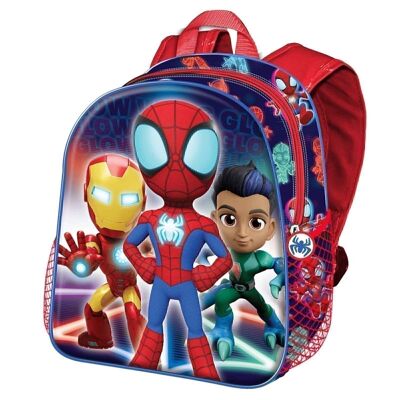 Marvel Spiderman Glow-Basic Backpack, Blue