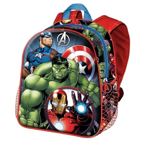 Marvel Los Vengadores Superhero-Mochila 3D Pequeña, Azul