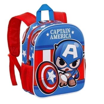 Marvel Captain America Let's Go-Petit sac à dos 3D Bleu 3