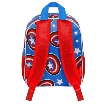 Marvel Captain America Let's Go-Petit sac à dos 3D Bleu 4