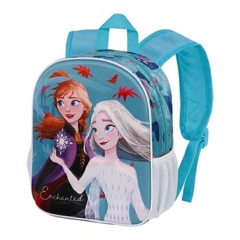 Disney La Reine des Neiges 2 Enchanted-Small Sac à dos 3D Bleu 1