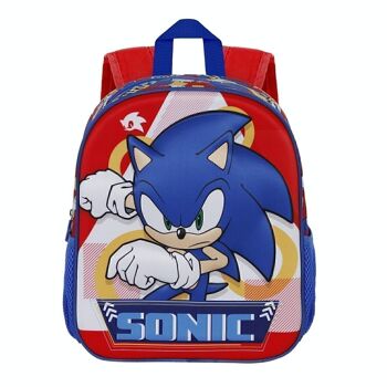 Sega-Sonic Game-Backpack 3D Petit, Bleu 2