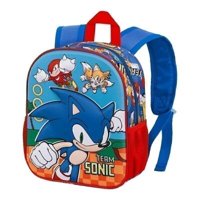 Sega-Sonic Team-Mochila 3D Pequeña, Azul