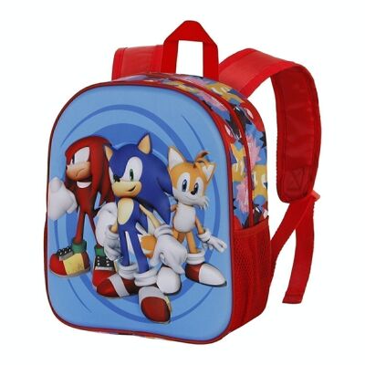 Sega-Sonic Friends-Small 3D Backpack, Blue