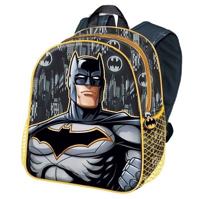 DC Comics Batman Skill-Mochila 3D Pequeña, Negro