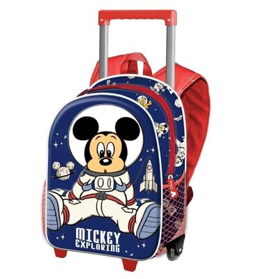 Disney Mickey Mouse Astronaut-3D Backpack with Wheels Small, Blue