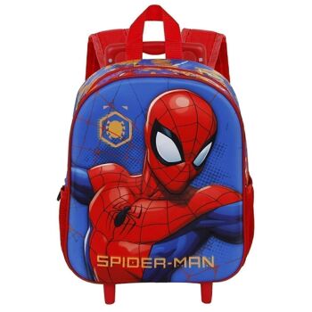 Marvel Spiderman Leader-3D Sac à dos avec petites roulettes Bleu 2