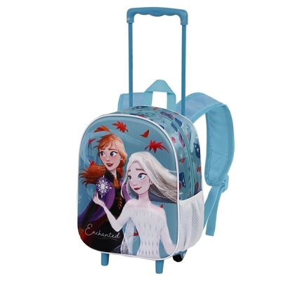 Disney Frozen 2 Enchanted-3D Rucksack mit kleinen Rädern, Blau