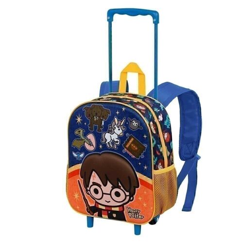Harry Potter Crest-Mochila 3D con Ruedas Pequeña, Naranja