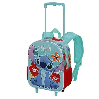 Disney Lilo y Stitch Tropic-Mochila 3D con Ruedas Pequeña, Azul