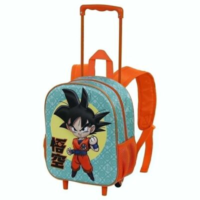 Dragon Ball (Dragon Ball) Brave-3D Backpack with Wheels Small, Blue