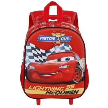Disney Cars 3 Piston-3D Sac à dos avec petites roues Rouge 2