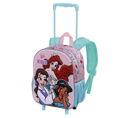 Disney Princess Kind-3D Small Wheeled Backpack, Pink