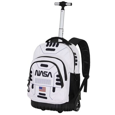 NASA Spaceship-GTS FAN Trolley Backpack, White