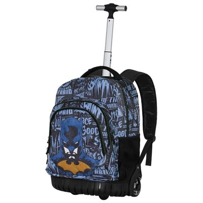 DC Comics Batman Wayne-GTS FAN Sac à dos à roulettes Bleu