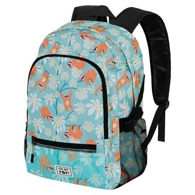 Ô mon Pop ! Lazy-Backpack Fight Clair, Turquoise