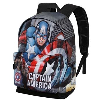 Sac à dos Marvel Captain America Defender-HS FAN 2.0, noir 1