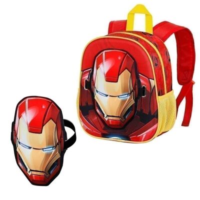 Zaino Marvel Iron Man con maschera-armatura, rosso