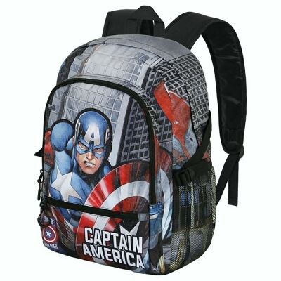 Zaino Marvel Captain America Defender-Fight FAN 2.0, Nero