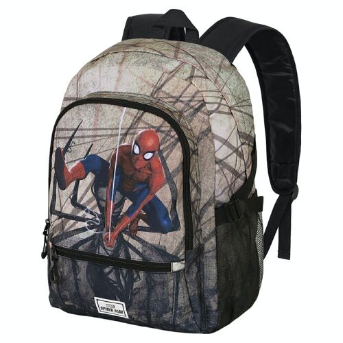 Marvel Spiderman Webslinger-Mochila Fight FAN 2.0, Negro