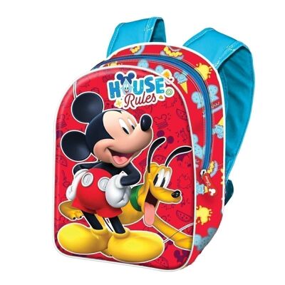 Disney Mickey Mouse Rules-Mochila 3D Mini, Azul