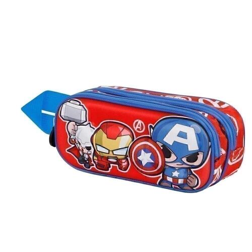 Marvel Los Vengadores Impact-Estuche Portatodo 3D Doble, Rojo