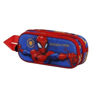 Marvel Spiderman Leader-Double 3D Pencil Case, Blue
