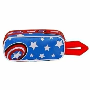 Marvel Captain America Let's Go-Double Étui de transport 3D Bleu 4