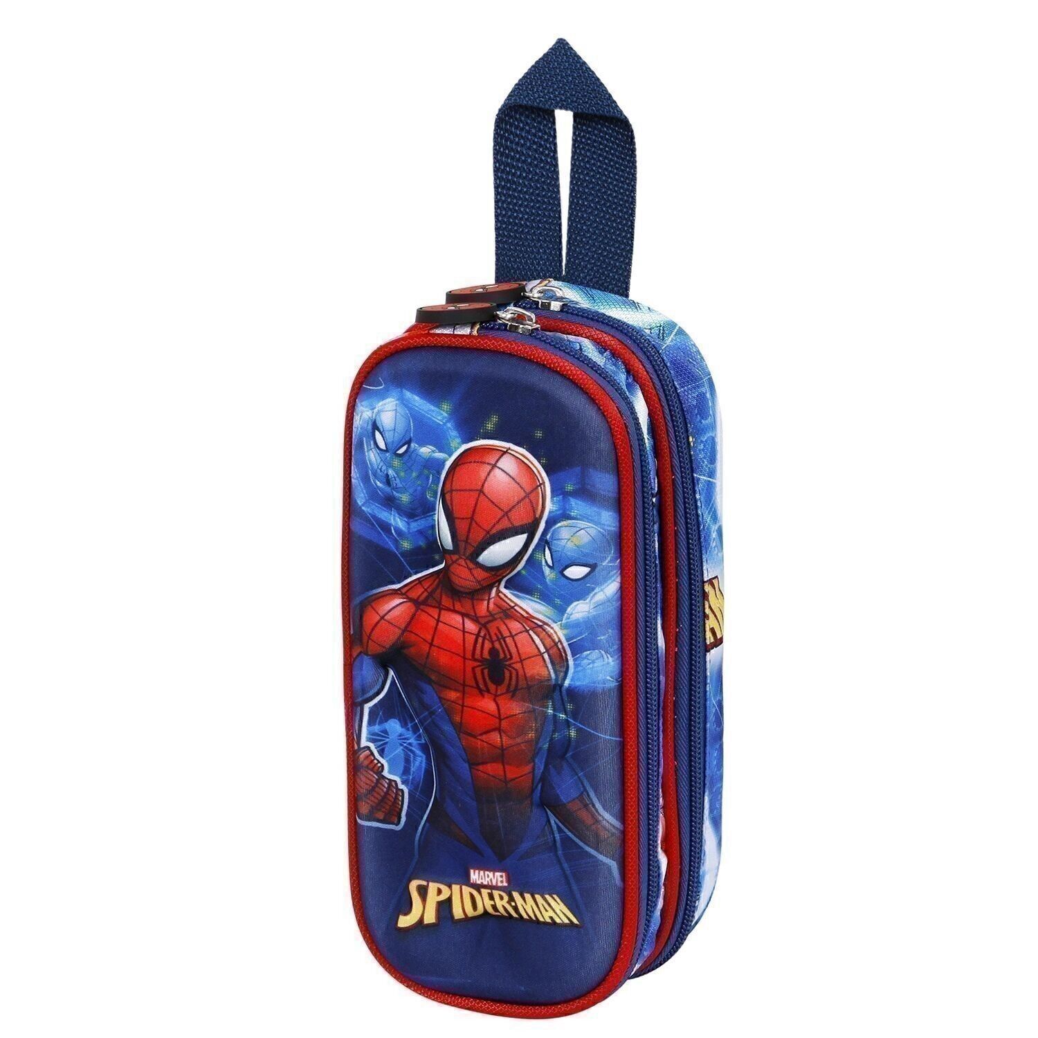 Marvel Spiderman Puissant-Double Trousse 3D Bleu