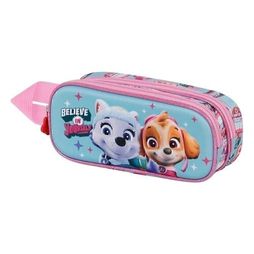 La Patrulla Canina Believe-Estuche Portatodo 3D Doble, Multicolor