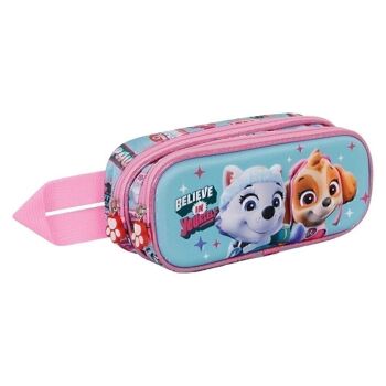 Paw Patrol Believe-Double Trousse à crayons 3D Multicolore 3