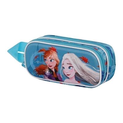 Disney Frozen 2 Enchanted-Double 3D Pencil Case, Blue