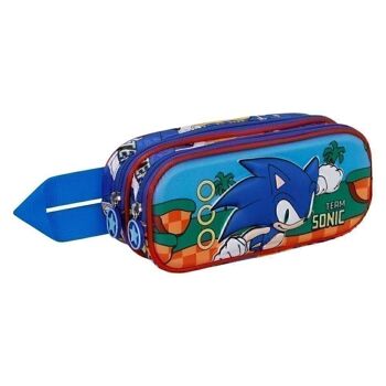 Trousse Sega-Sonic Team-Double 3D, Bleu 3