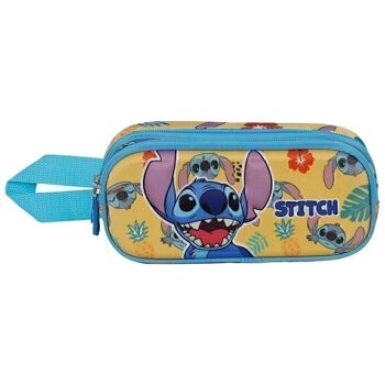 Disney Lilo et Stitch Grumpy-Double Trousse 3D Jaune 2